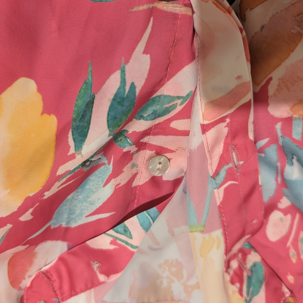 Pre -owned Floral Pink Women's Robe - Picture 7 of 9